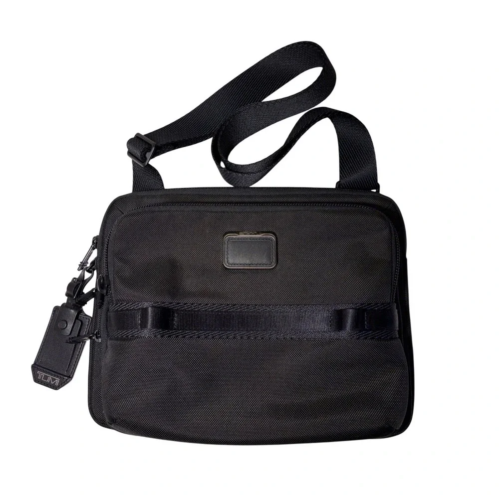 Tumi Alpha Bravo Service Crossbody Bag Black‎ Ballistic Nylon 232796D Mens Bag